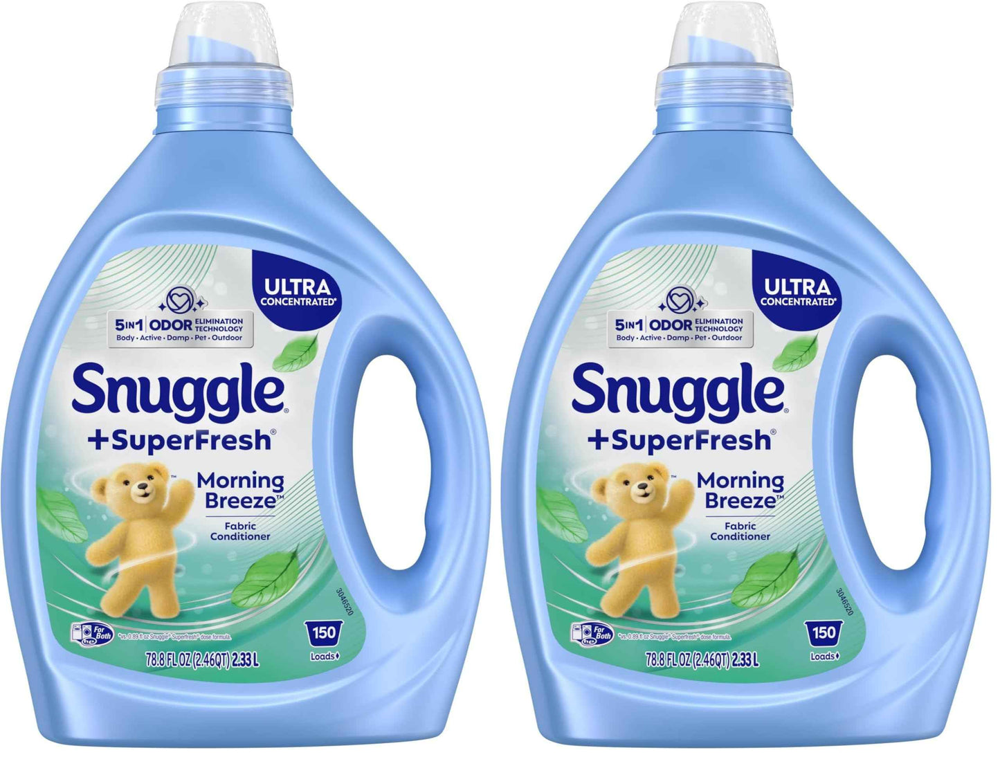 Snuggle SuperFresh Fabric Softener Liquid, Ultra Concentrated, Morning Breeze Fabric Conditioner, Lasting Scent, Fights Stubborn Odors, Softens, Reduces Static & Wrinkles