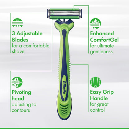 Gillette_Sensor3_Sensitive_Men's_Disposable_Shaving_Razors,_12_Count