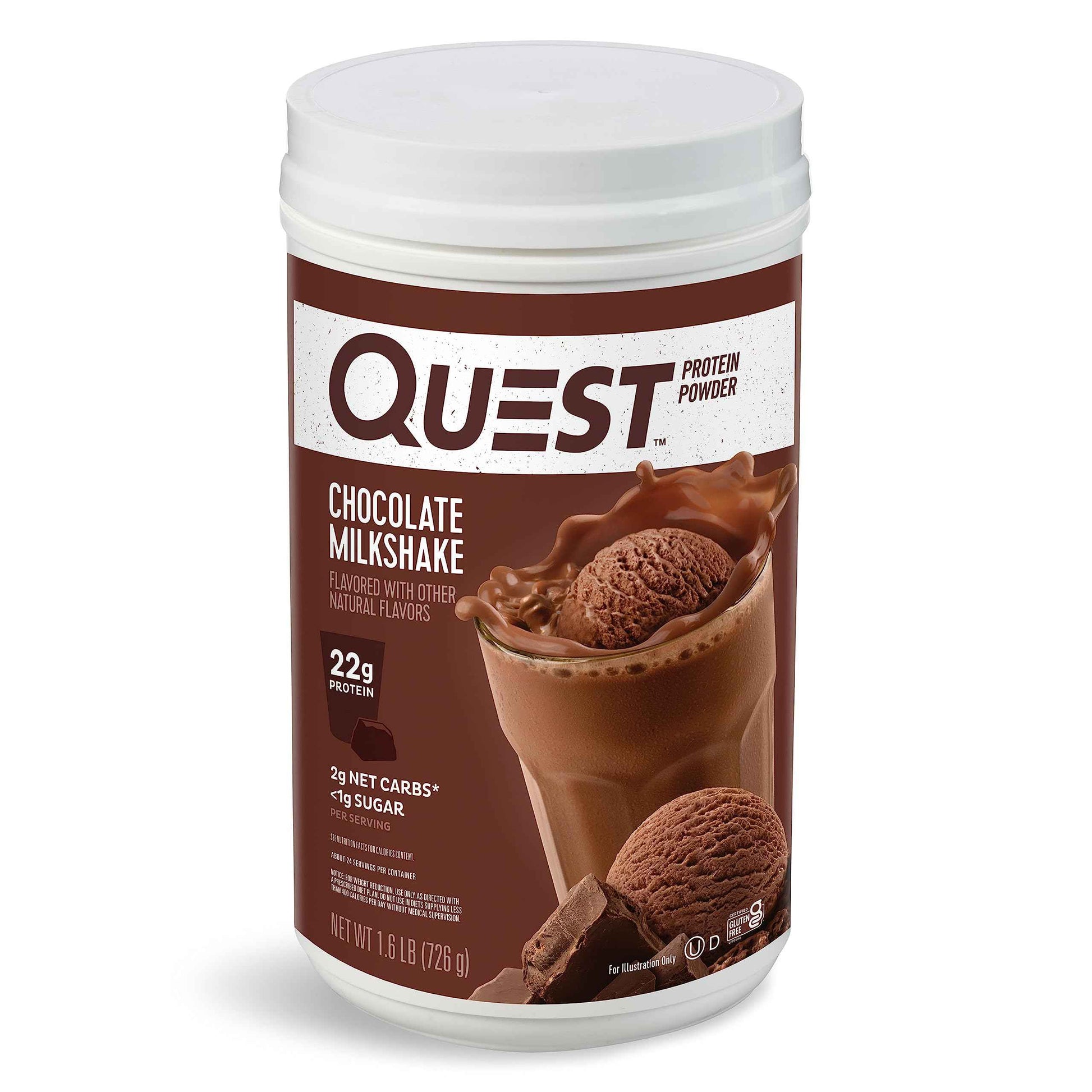 Quest Nutrition Protein Powder, 22g Protein, 1g Sugar, Low Carb, Gluten Free, 3 Pound, 43 Servings