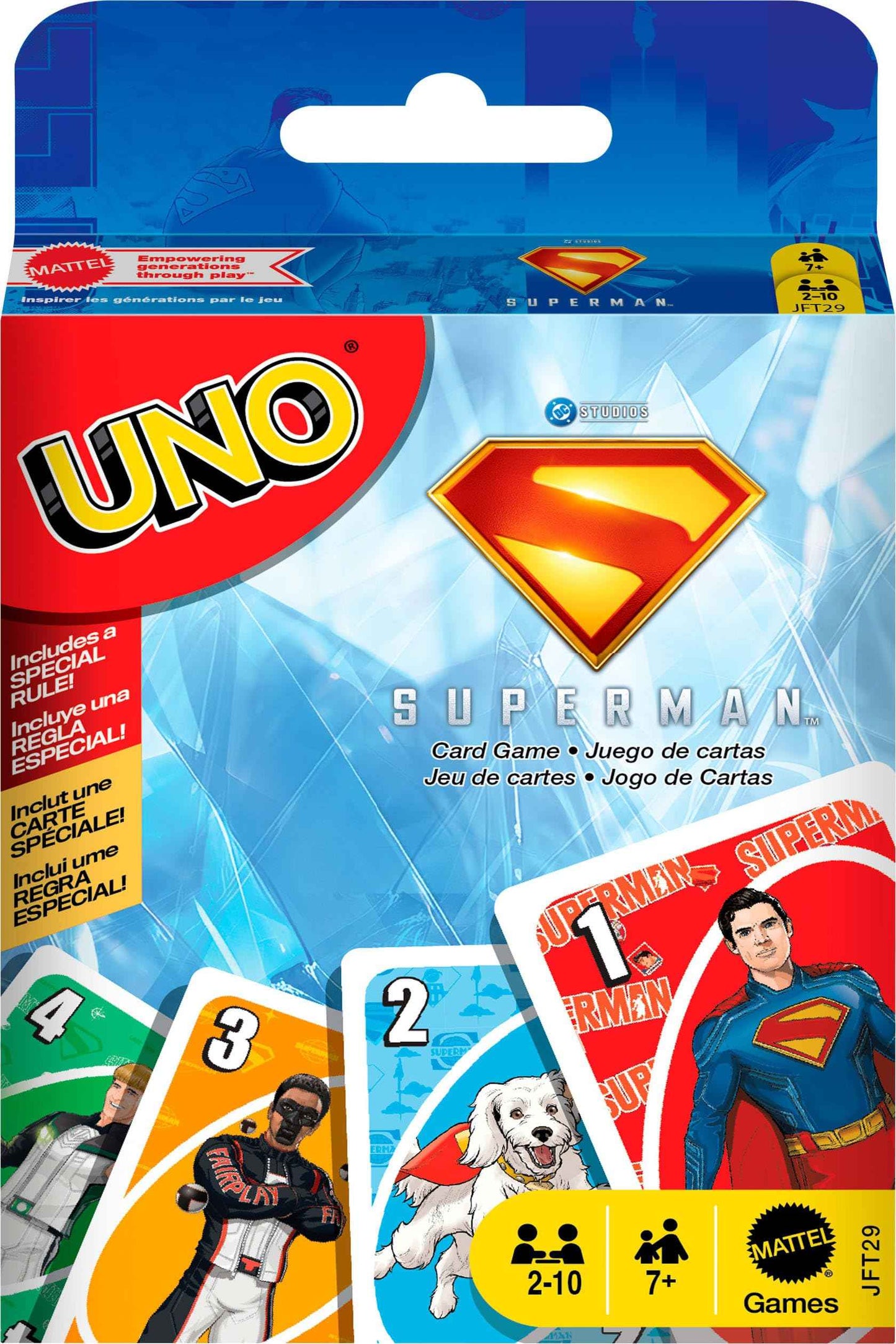 Mattel Games UNO Card Game, Gifts for Kids and Family Night, Themed to Video Game, Travel Games, Storage Tin Box