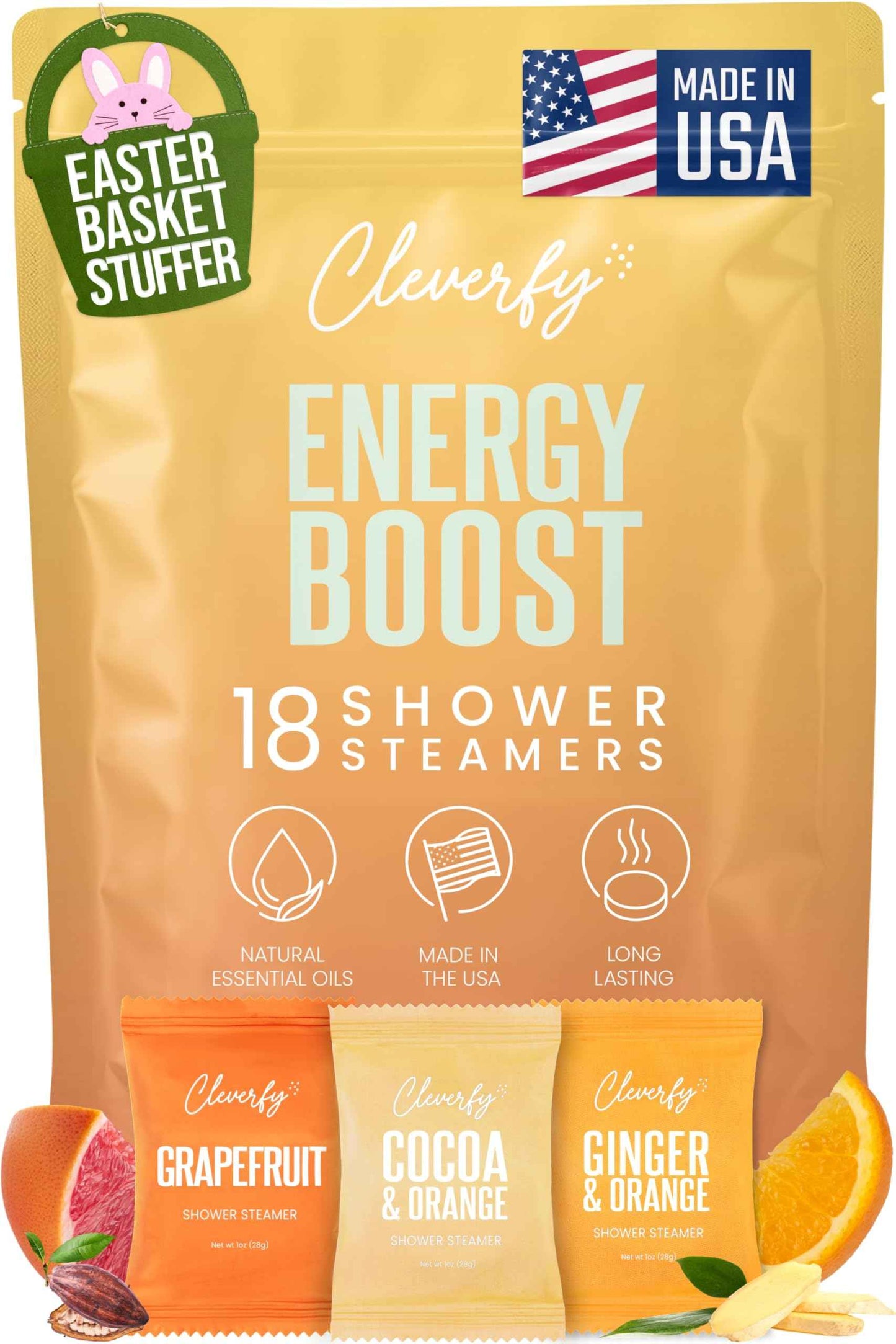 Cleverfy Shower Steamers Aromatherapy - Easter Basket Stuffers for Teens and Adults - Easter Gifts for Women and Men, Girls and Boys