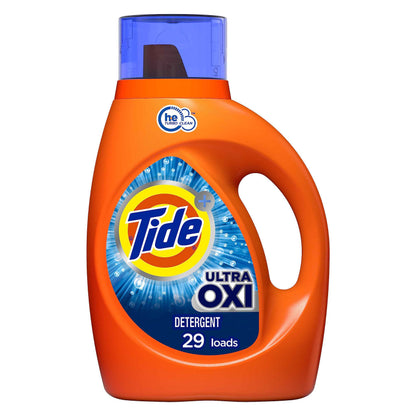 Tide Ultra Oxi Boost Liquid Laundry Detergent, Advanced Stain Remover, Laundry Detergent Liquid with Extra Oxi Power