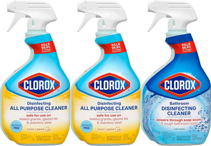 Clorox Disinfecting All-Purpose Cleaner and Bathroom Cleaner, Household Essentials