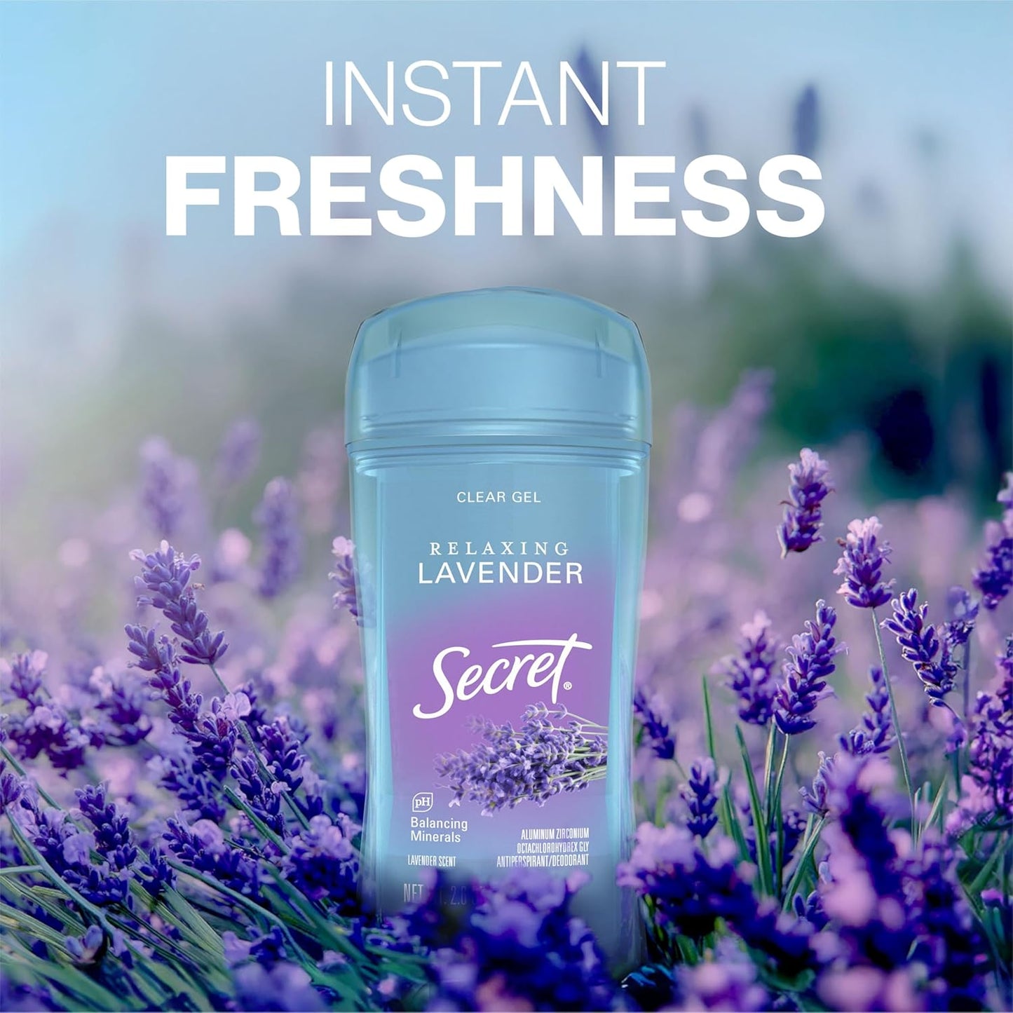Secret_Fresh_Antiperspirant_Deodorant_for_Women,_72hr_Breathable_Sweat_&_Odor_Protection,_Instant_Freshness_&_Gentle,_PH_Balancing_Minerals,_Clear_Gel,_Relaxing_Lavender_Scent,_3.4_oz