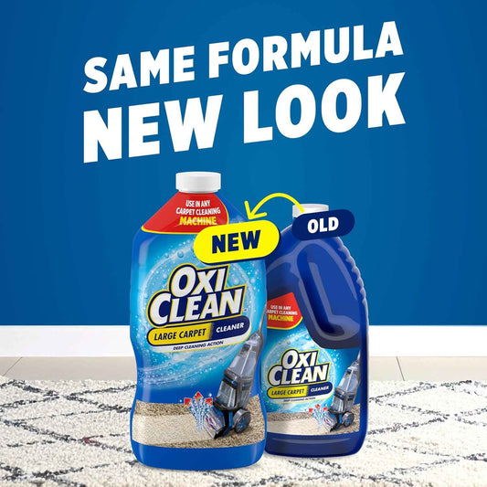 OxiClean Large Carpet Cleaner Liquid Solution for Steam Cleaning Machines, 64 fl oz