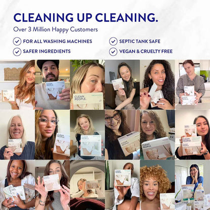 The Clean People Fabric Softener Sheets - Dryer Sheets - Softens & Removes Static Cling - Vegan Laundry Softener With Essential Oils