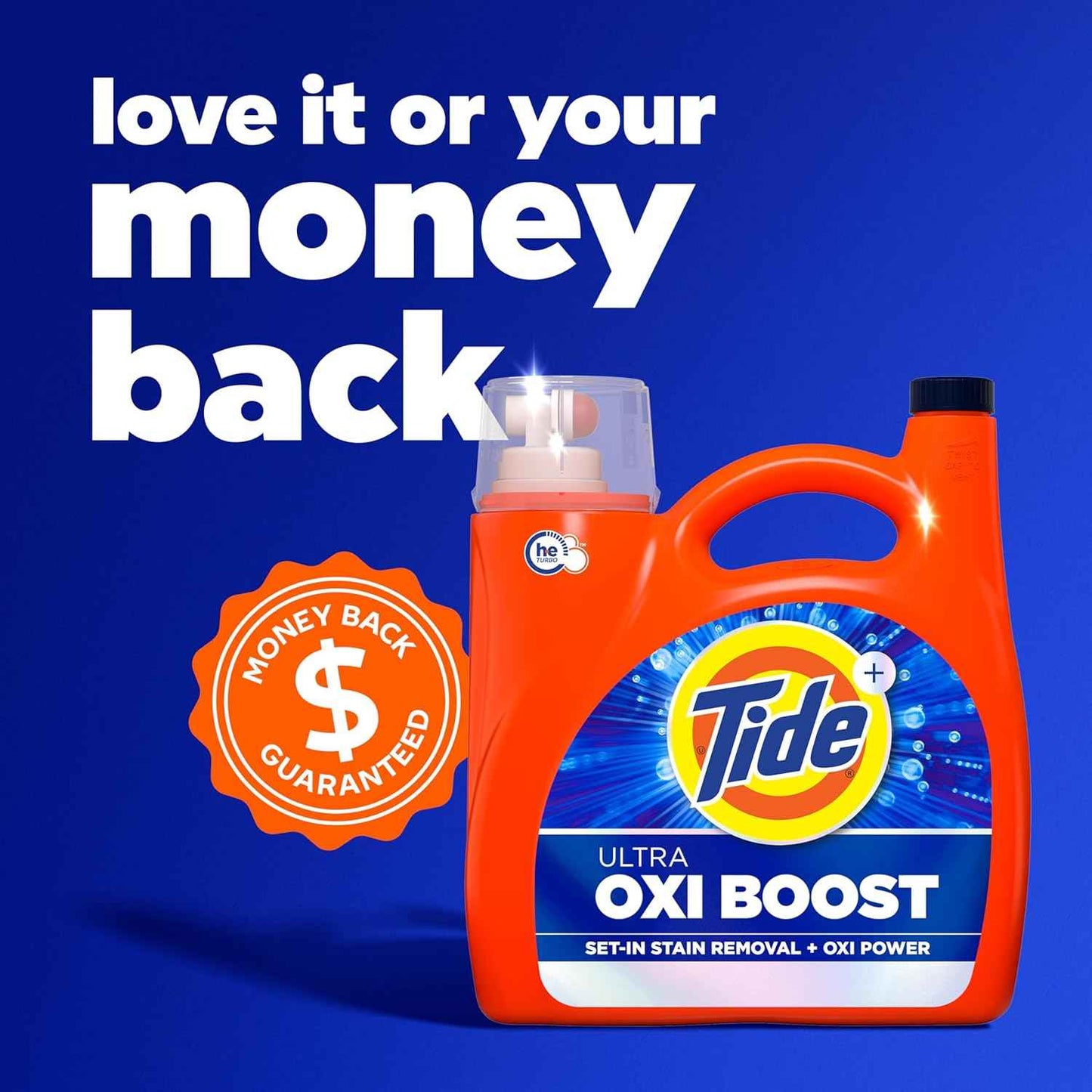 Tide Ultra Oxi Boost Liquid Laundry Detergent, Advanced Stain Remover with Extra Oxi Power