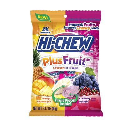 HI-CHEW Assorted, Green Apple Strawberry Mango Grape, Soft & Chewy Candy 2lb - 185+ Pieces Individually Wrapped - Made with Immensely Juicy Fruity Flavors