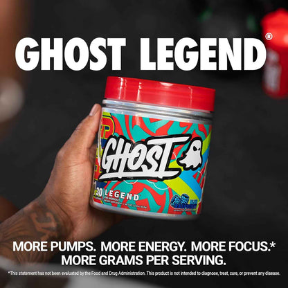 GHOST Legend Pre-Workout Powder - 30 Servings – Pre-Workout for Men & Women with Choline, L-Citrulline, & Beta Alanine for Energy & Focus