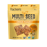Flackers Organic Sea Salt Flaxseed Crackers, 5 Ounce 1-Pack, Gluten Free, Non GMO, Vegan, Keto Snack, 9g Fiber, 1g Net Carb