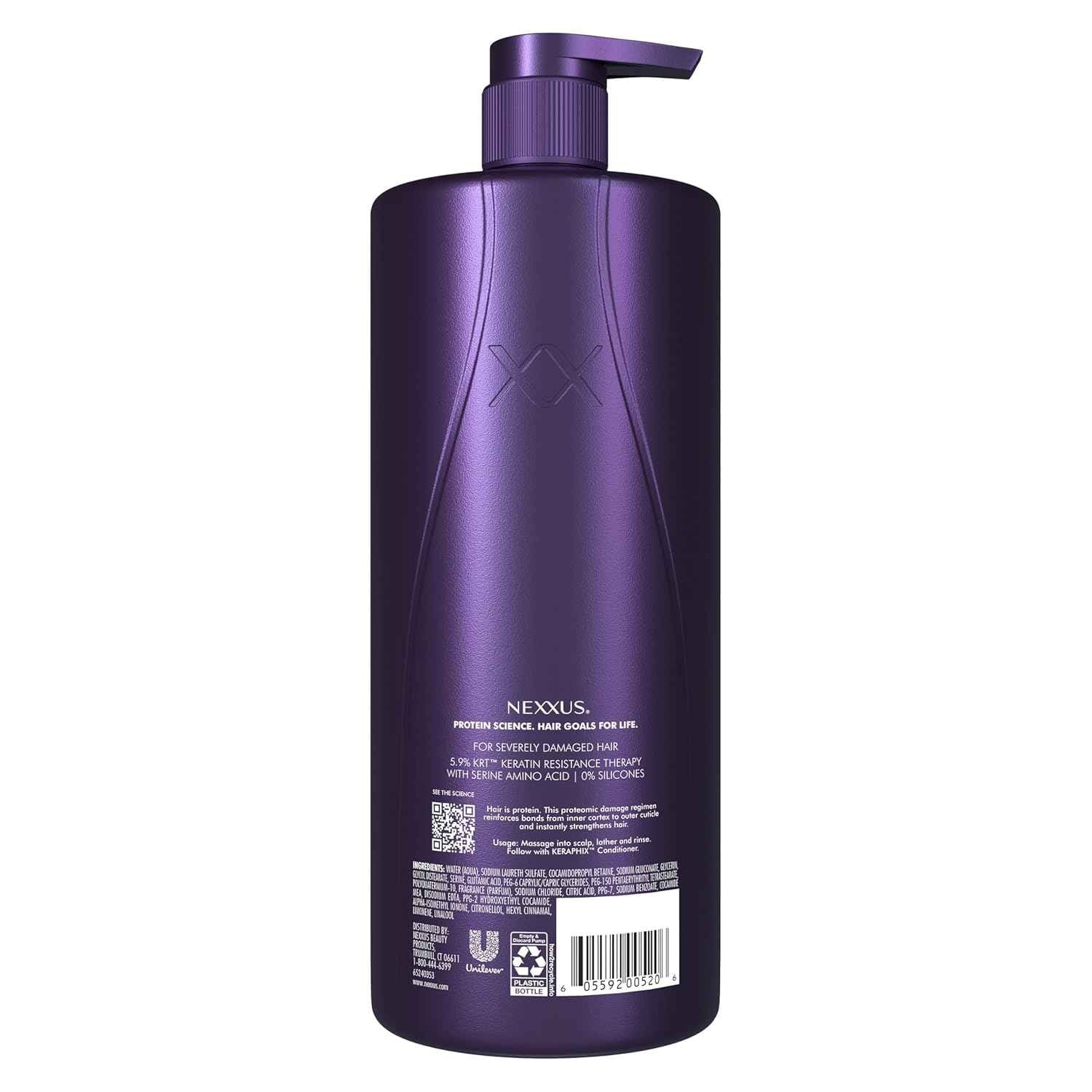 Nexxus KERAPHIX Shampoo for Damage Repair for Damaged Hair Powered by KRT Keratin Resistance Therapy with Liquid Crystal Amino Acids