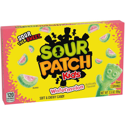 SOUR PATCH KIDS Original Candy, SOUR PATCH KIDS Watermelon Candy & SWEDISH FISH Candy Variety Pack, Easter Candy, 15 Movie Theater Candy Boxes