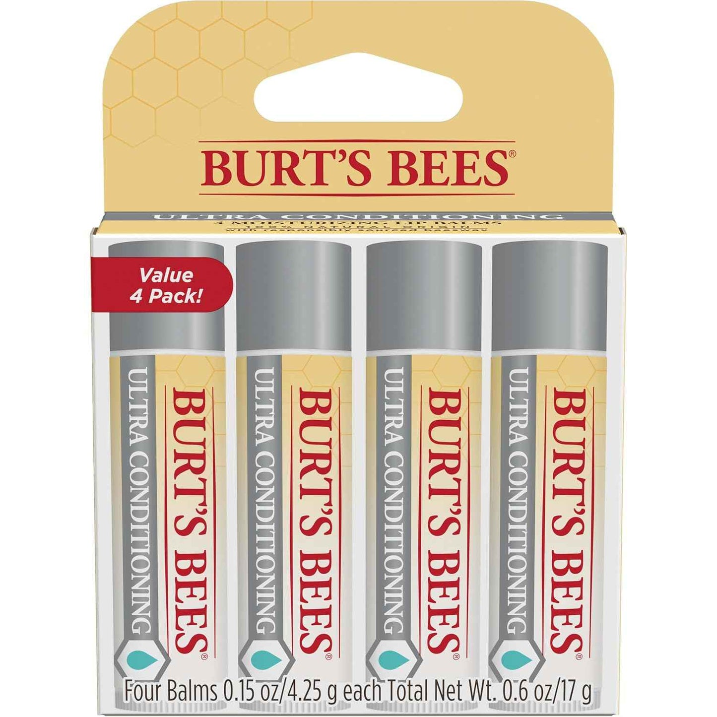 Burt's Bees Lip Balm, Moisturizing Lip Care, 100% Natural Origin