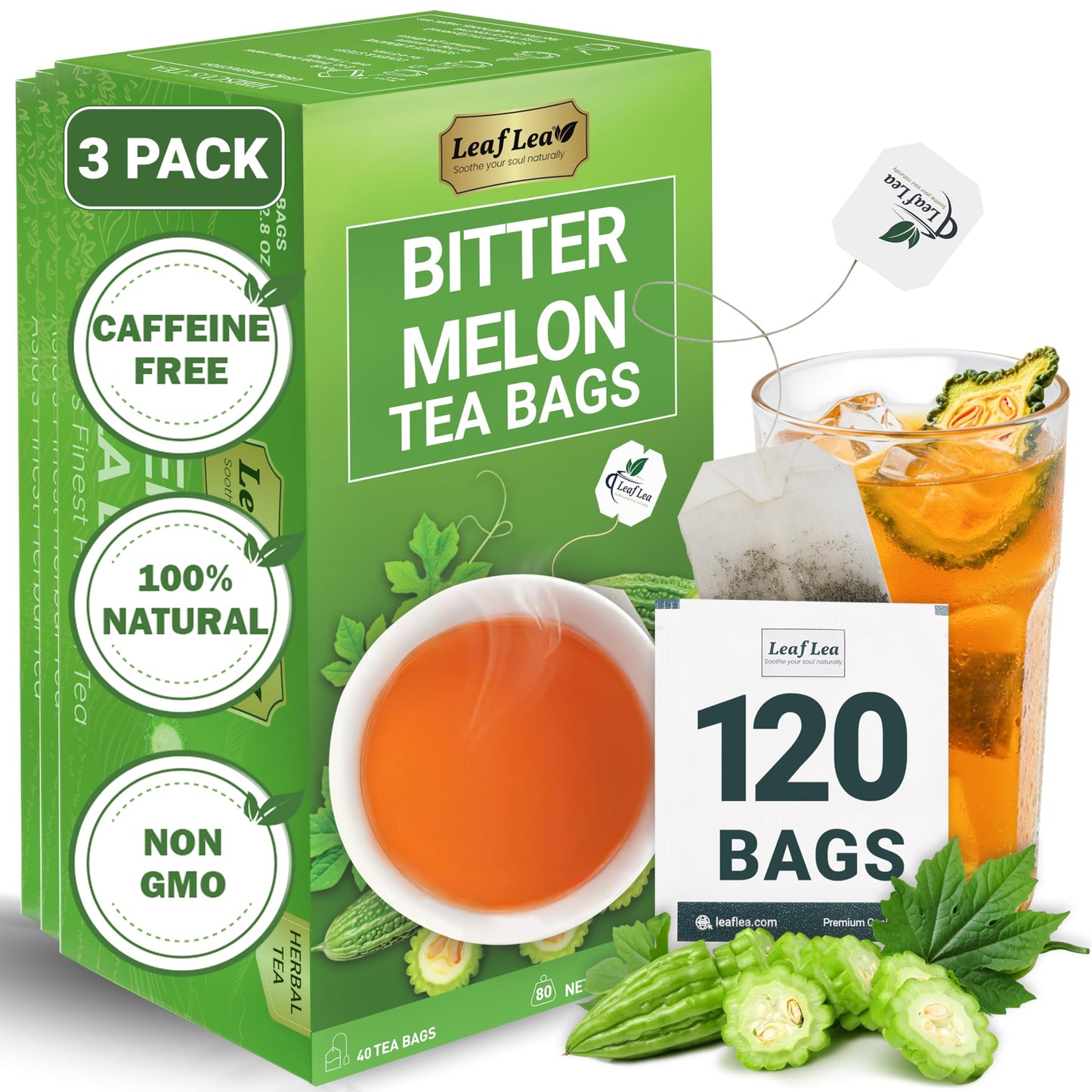 Bitter Melon Tea - 120 Tea Bags (Pack of 3)