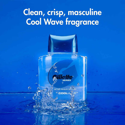 Gillette Series Cool Wave After Shave, Aftershave for Men, After Shave Cologne Men, 3.3 fl oz, 100 ml, After Shave Lotion for Men, Post Shave Balm Men, Aftershave, Mens Aftershave, Aftershave Balm