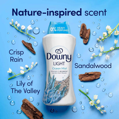 Downy Light Laundry Scent Booster Beads, In-Wash Fabric Beads Designed To Be Gentle With A Light Boost Of Scent, No Heavy Perfumes