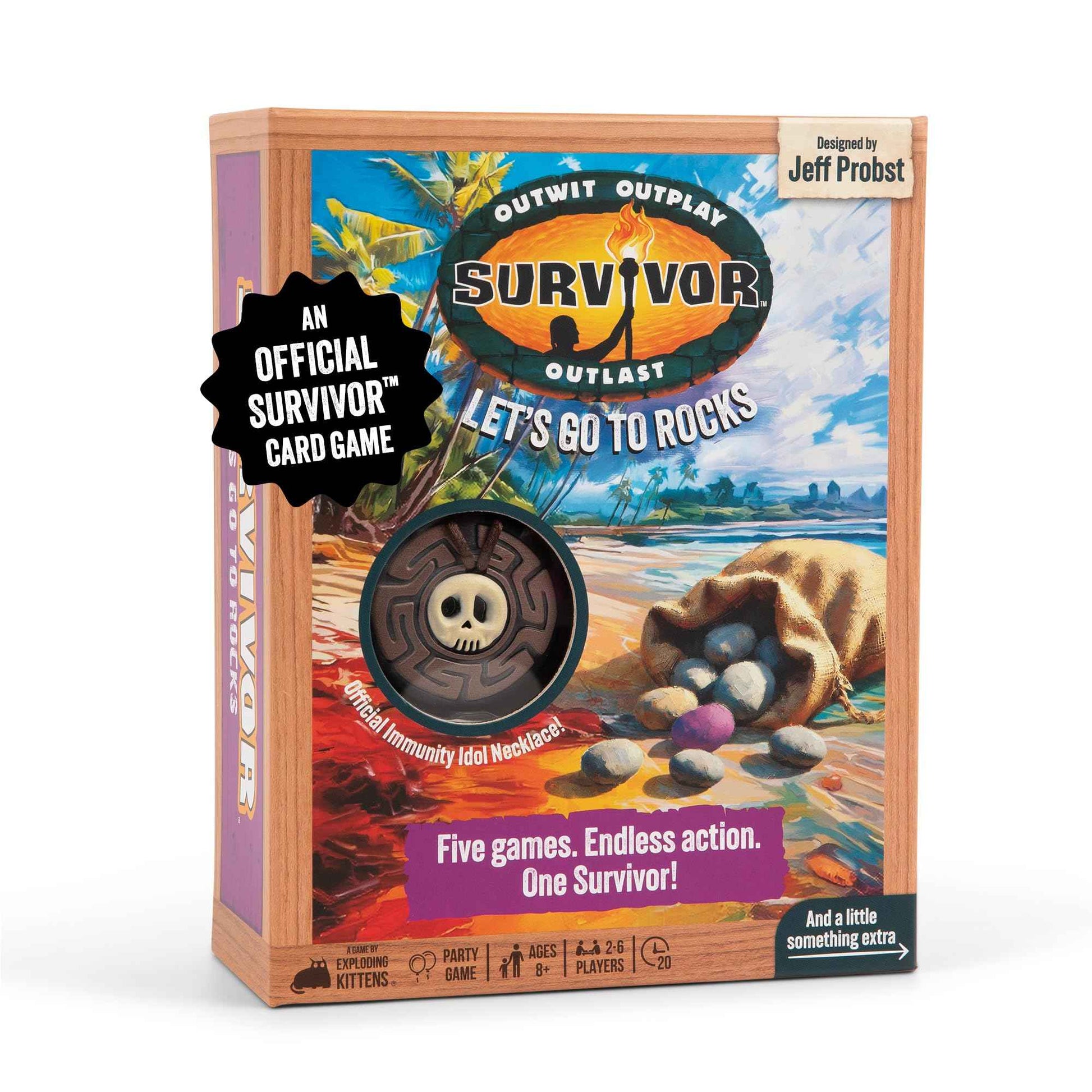 Exploding Kittens Survivor: 3-6 Players - Ages 8+ - 30 Minutes to Play - Official Card Game for Survivor Fans - Family Game Night, Card Game