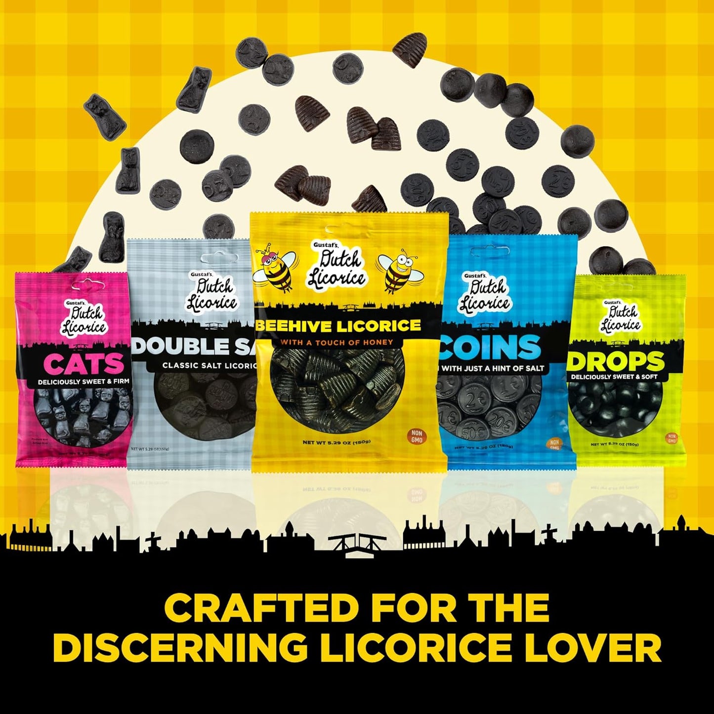 Gustaf's_Beehive_Dutch_Licorice_Drops_-_5.2oz_Bag_-_Sweet_Honey_Black_Licorice_Candy_-_Dutch_Candy_from_Netherlands_-_Sweet_Black_Liquorice_Treats_-_Beehive_Liqourice_with_Honey