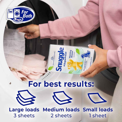 Snuggle SuperFresh Fabric Softener Dryer Sheets, 200 Count, Morning Breeze, Long-Lasting Fresh & Clean Scent, Tackles Pet Odor, Helps Repel Pet Hair, Reduces Static & Fights Wrinkles, HE Safe