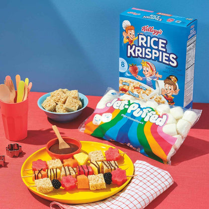 Kellogg's Rice Krispies Cold Breakfast Cereal, 8 Vitamins and Minerals, Rice Krispies Treats, Giant Size, Original