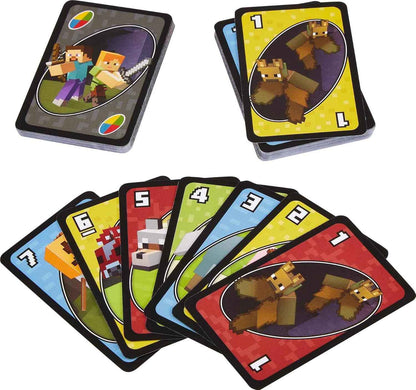 Mattel Games UNO Card Game, Gifts for Kids and Family Night, Themed to Video Game, Travel Games, Storage Tin Box