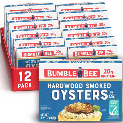 Bumble Bee Premium Select Canned Oysters, Can - Ready to Eat - 14g Protein per Serving - Gluten Free