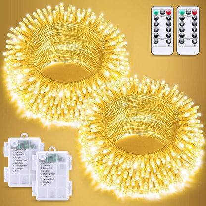 JMEXSUSS_2_Pack_Battery_Operated_Christmas_Lights_with_Remote,__LED_Battery_String_Lights_Outdoor_Indoor,_Warm_White_Twinkle_Light_for_Christmas_Tree_Bedroom_Porch_Garland_Yard_Decor