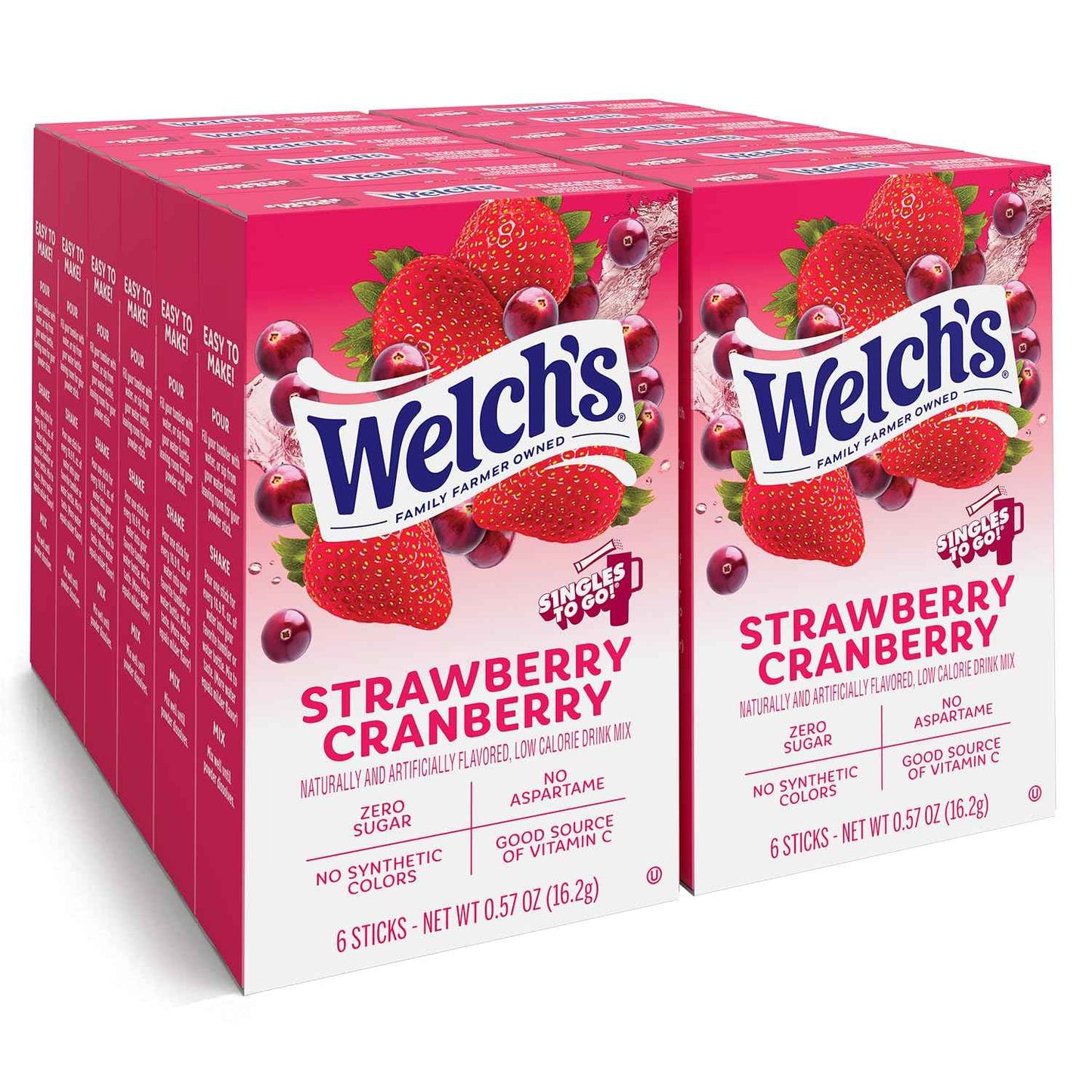 Welch's Singles To Go Water Drink Mix - Powder Sticks, 0.48 Ounce (Pack of 12)