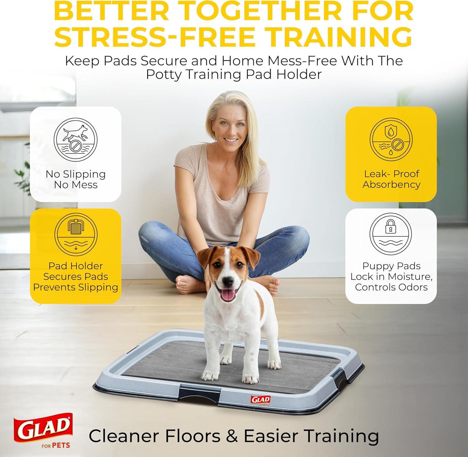Glad_for_Pets_Black_Charcoal_Puppy_Pads_-_6-Layer_Leak-Proof_Construction,_Activated_Carbon_Odor_Control,_Pheromone_Attractant_-_Disposable_Dog_Pee_Pads_for_Potty_Training,_23_x_23_in,_100_Count