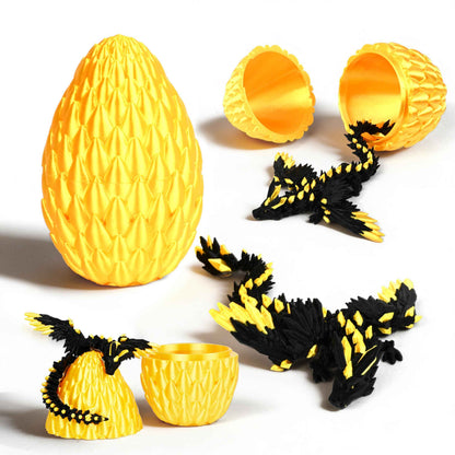 Easter 3D Printed Dragon Eggs, Prefilled Easter Dragon Egg with Dragon Toy for Basket Stuffers, Goodie Bag Fillers, Easter Egg Hunt, Unique Easter Basket Essentials for Kids