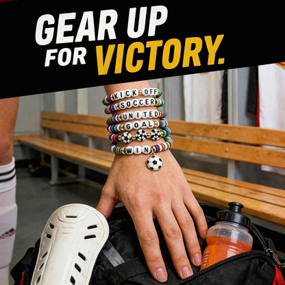 OHOME Soccer Mom Essentials - 6 Pack Soccer Bracelets | Soccer Party Favors - 2026 World Game Cup Merchandise Jewelry Accessories Outfits for Women Men - Soccer Gifts for Fans Players Coaches Team