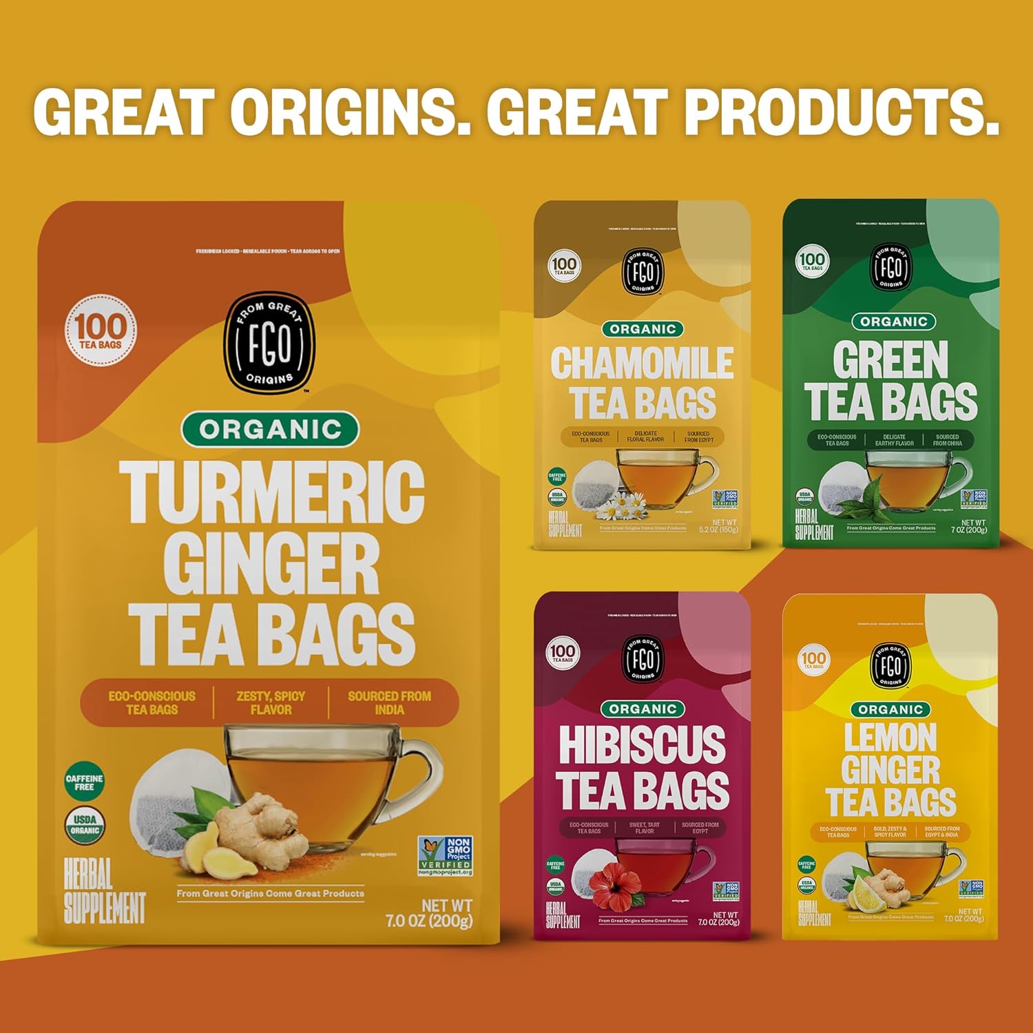 FGO_Organic_Turmeric_Ginger_Tea,_Eco-Conscious_Tea_Bags,_100_Count,_Packaging_May_Vary_(Pack_of_1)