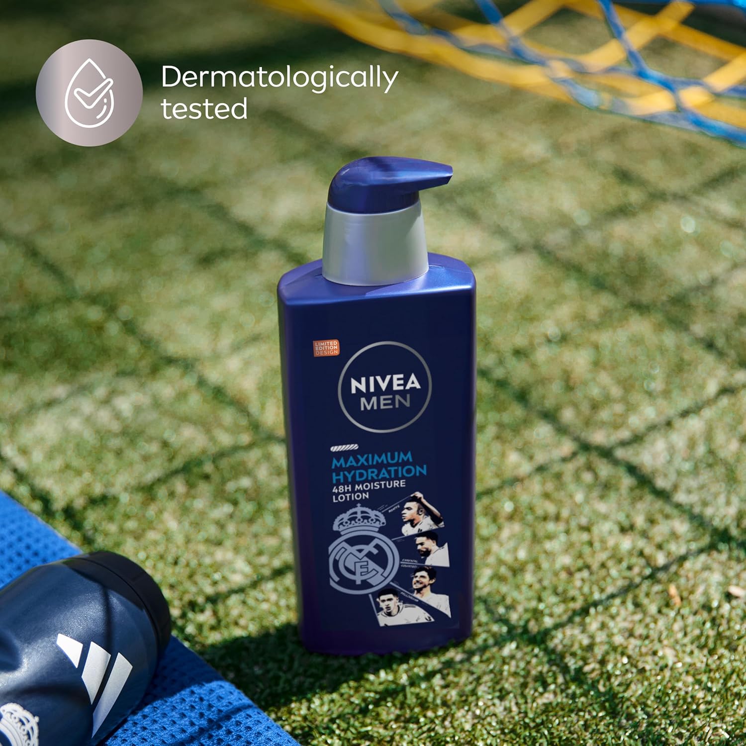 NIVEA_MEN_Real_Madrid_Limited_Edition_Design_Maximum_Hydration_48-Hour_Moisture_Body_Lotion_for_Dry_Skin,_Aloe_Vera_Lotion_for_Men,_3-in-1_Body,_Face_and_Hands,_16.9_Fl_Oz_Bottle