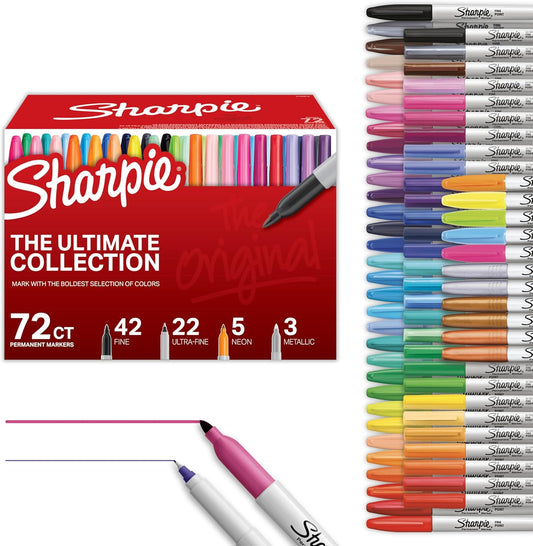 Sharpie_Permanent_Markers,_Ultimate_Collection,_Ultra_Fine_And_Fine_Tip_Markers,_Assorted_Colors,_72_Count_-_Classroom,_Teacher_Supplies,_Arts_&_Crafts,_Bulk_Marker_Set