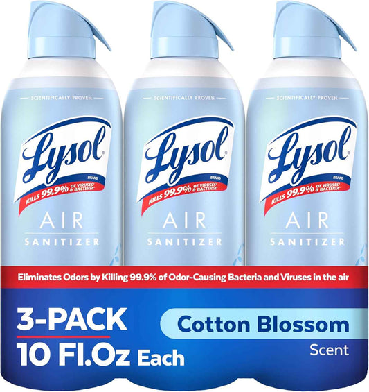 Lysol Air Sanitizer Spray with Bacterial Odor Eliminator for Home & Office, Sanitizing Air Spray, Air Freshener Alternative