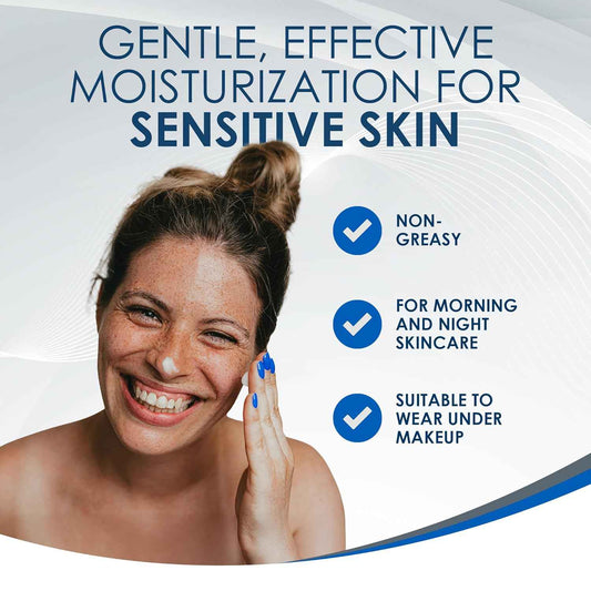Vanicream Daily Facial Moisturizer With Ceramides and Hyaluronic Acid - Formulated Without Common Irritants for Those with Sensitive Skin, 3 fl oz