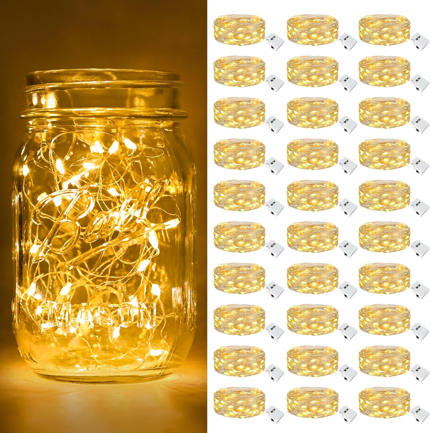 btfarm_30_Pack_Fairy_Lights_Battery_Operated_[3_Modes],_7ft_20_Led_Twinkle_Lights_String_Lights_Waterproof_Bulk_Small_Mini_Silver_Wire_for_Christmas_Mason_Jars_Wedding_Table_Centerpiece,_Warm_White