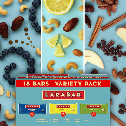 LARABAR_Fruit_&_Nut_Bars_Variety_Pack_18_Count_(1.6_oz_Each),_Blueberry_Muffin_Lemon_Apple_Pie,_Vegan_Gluten_Free_Dairy_Free_Plant_Based,_Granola_Snack_Bars_Breakfast_Snacks_For_Adults