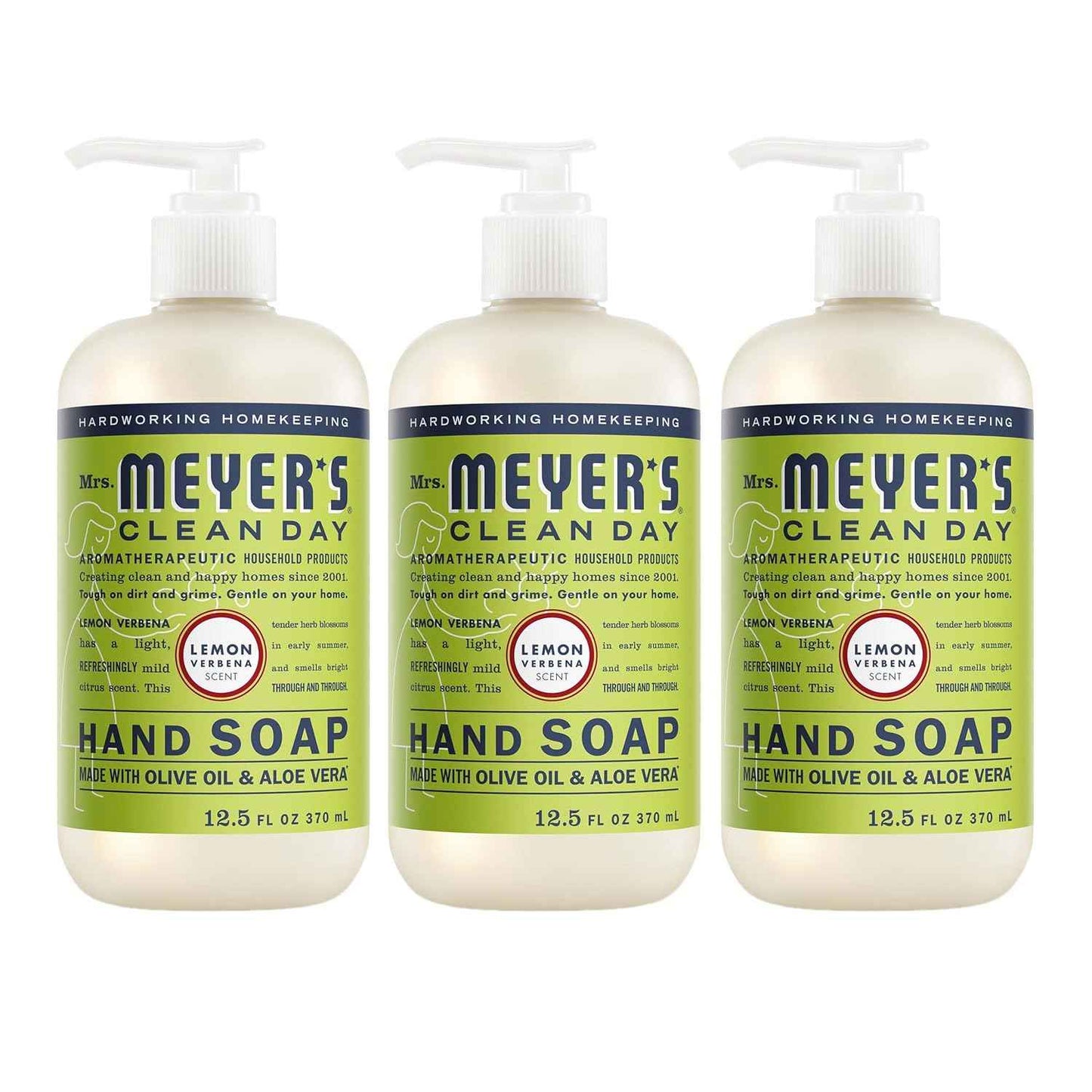 MRS. MEYER'S CLEAN DAY Hand Soap, 12.5 Fl Oz Bottle - 3 Pack