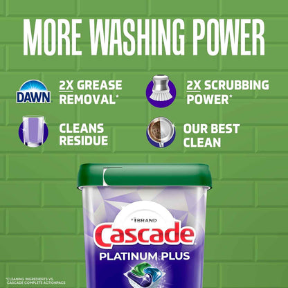 Cascade Platinum Plus Dishwasher Pods, Dishwasher Detergent, Dish Detergent Soap, Mountain