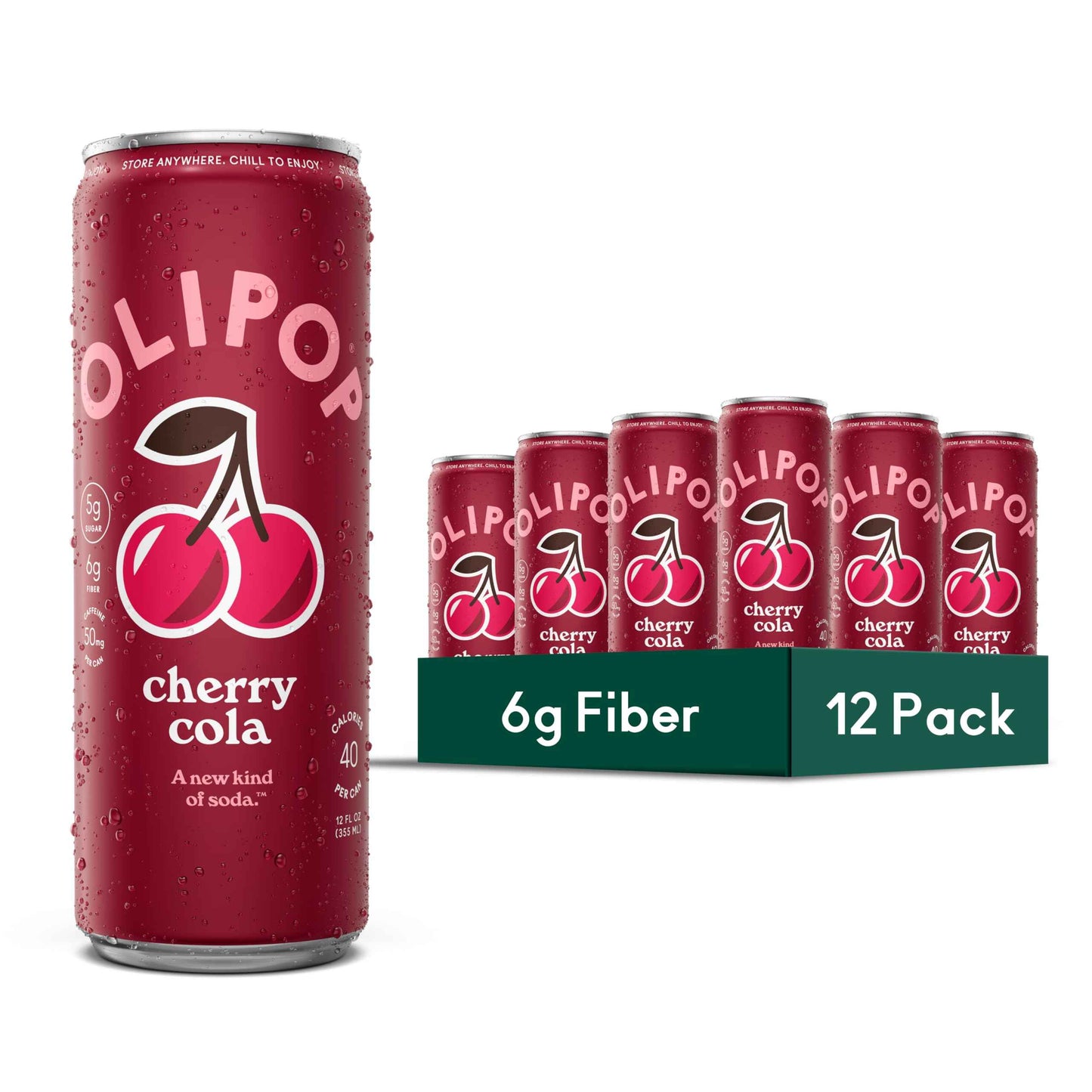 OLIPOP Prebiotic Soda Pop, Pantry Pack Packed with Prebiotics, Fiber, and Botanicals, Gluten Free, GMO Free