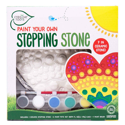 Creative Roots Paint Your Own Garden Stone, Craft Kits, Stepping Stones Kit for Kids, Ceramics to Paint, Ages 6+