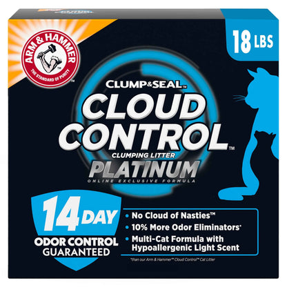 ARM & HAMMER Clump & Sea, Easy Clean Technology with No Scrubbing, 14-Day Odor Control