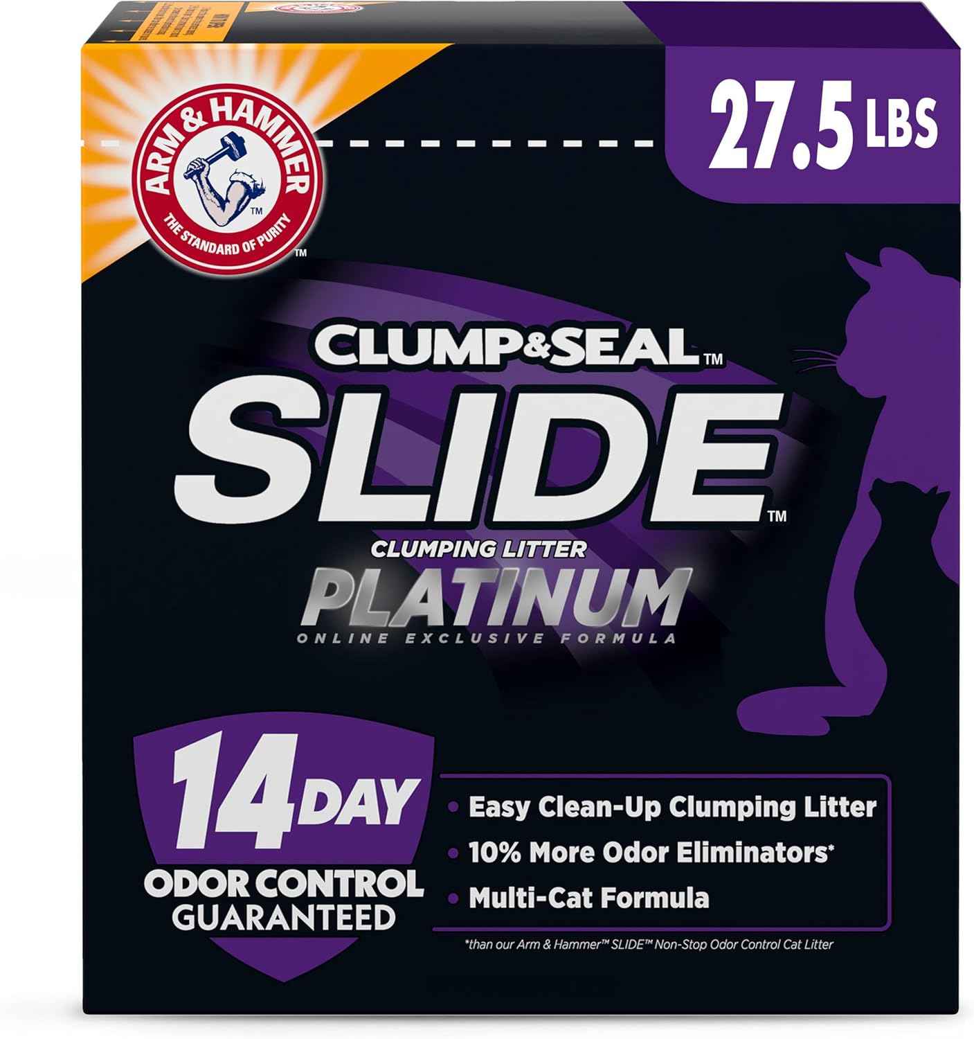 ARM & Hammer Clump & Seal, Easy Clean Technology with No Scrubbing, 14-Day Odor Control