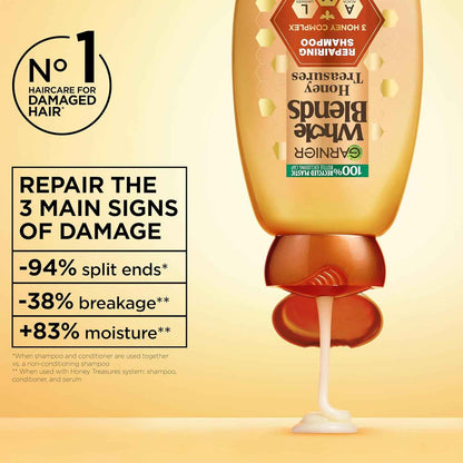 Garnier Whole Blends Repairing Shampoo and Conditioner Set for Dry, Damaged Hair