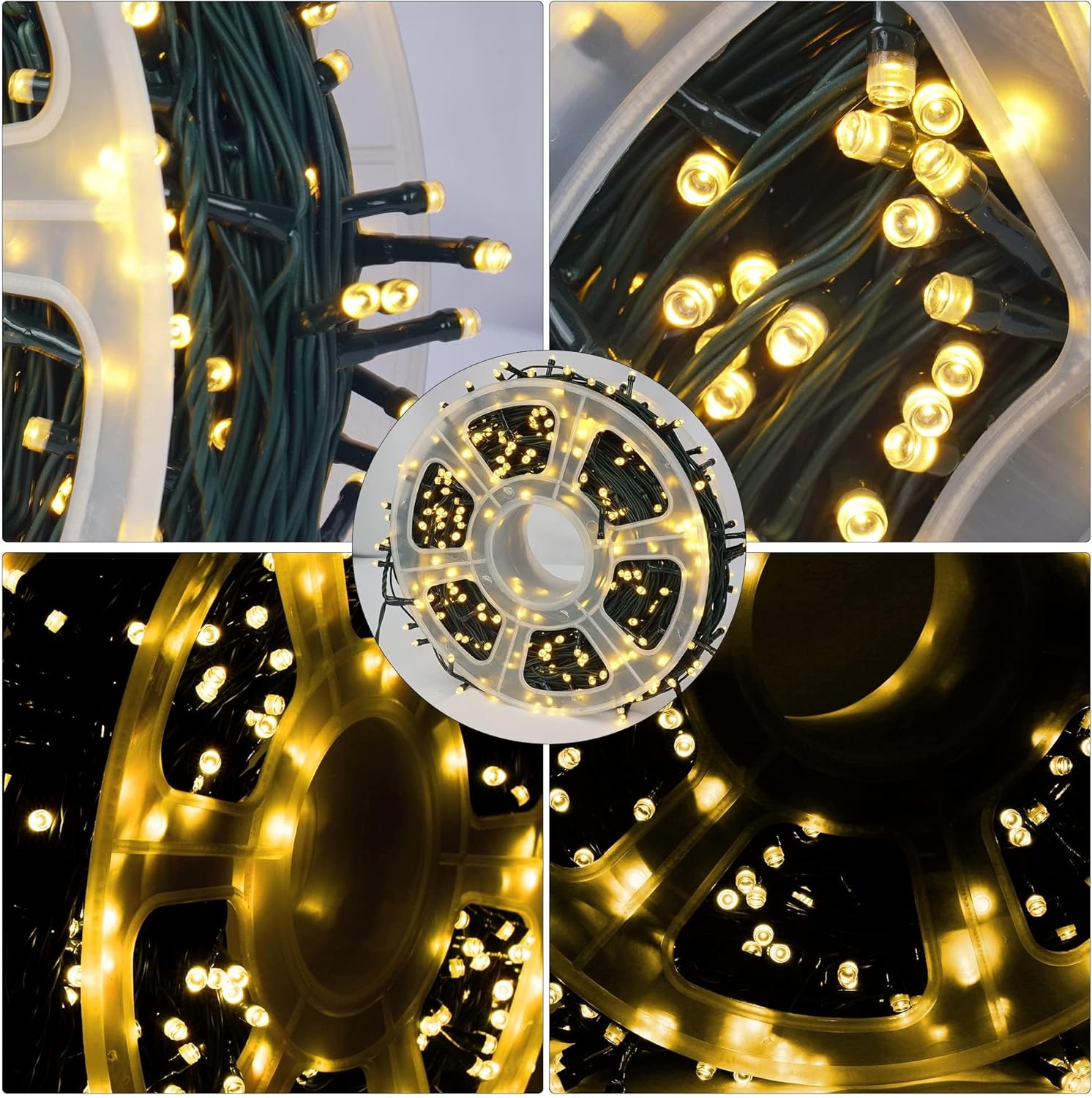 FUNPENY_164FT_500_LED_Christmas_Indoor_Outdoor_Decorative_String_Lights,_8_Modes_Waterproof_Green_Wire_LED_Fairy_Light_for_Christmas_Party_Wedding_Garden_Home_Decoration_(Warm_White)