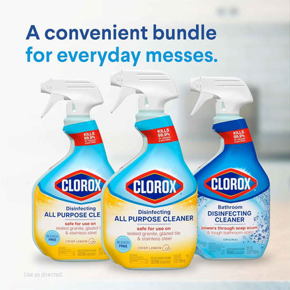 Clorox Disinfecting All-Purpose Cleaner and Bathroom Cleaner, Household Essentials
