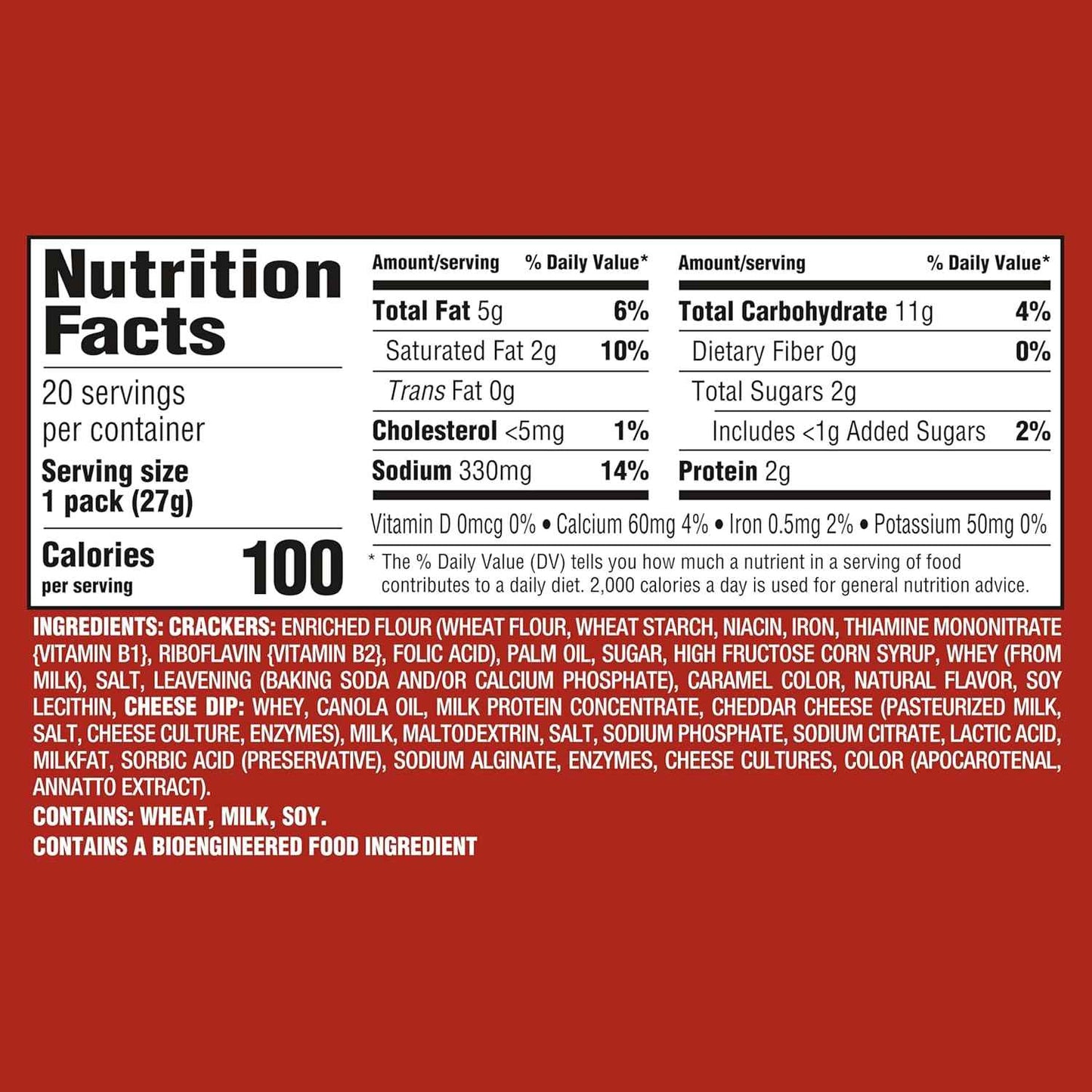Handi-Snacks RITZ Crackers 'N Cheesy Dip Snack Packs, 20 Snack Packs