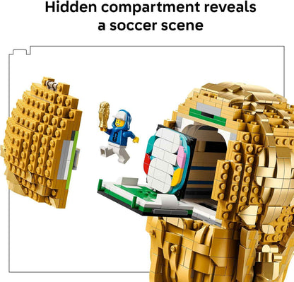 LEGO Editions FIFA World Cup Official Trophy Building Set - Kit for Display in Bedroom, Home Office, Book Shelf - Soccer Fans Collectible - W/World Cup 2026 Minifigure - Gift for Father's Day - 43020