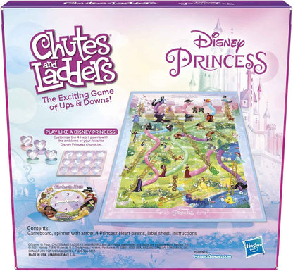 Hasbro Gaming Chutes and Ladders: Disney Princess Edition Board Game for Kids Ages 3 and Up, Easter Gifts for Boys and Girls, Preschool Game for 2-4 Players (Amazon Exclusive)
